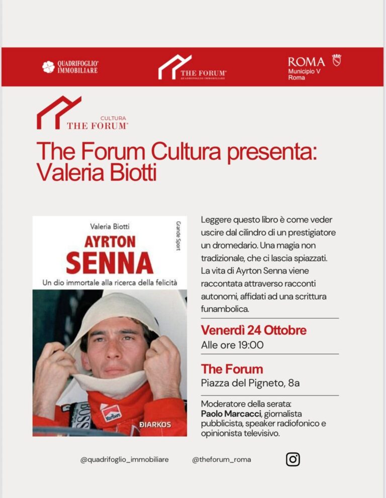 Presentazione Libro di Valeria Biotti ” Ayrton Senna”