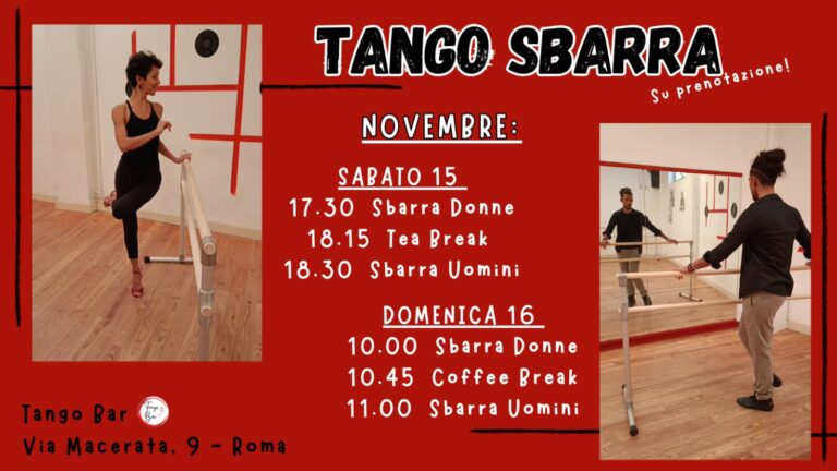 TANGO SBARRA Tecnica donna/uomo