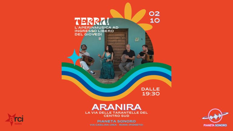 Terra! ARANIRA Live // L’aperinmusica ad ingresso libero del giovedì