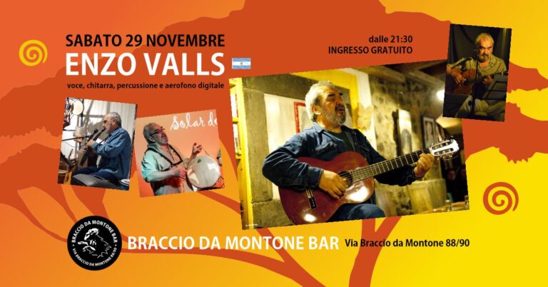 ENZO VALLS (Argentina) – voce, chitarra, percussione e aerofono digitale