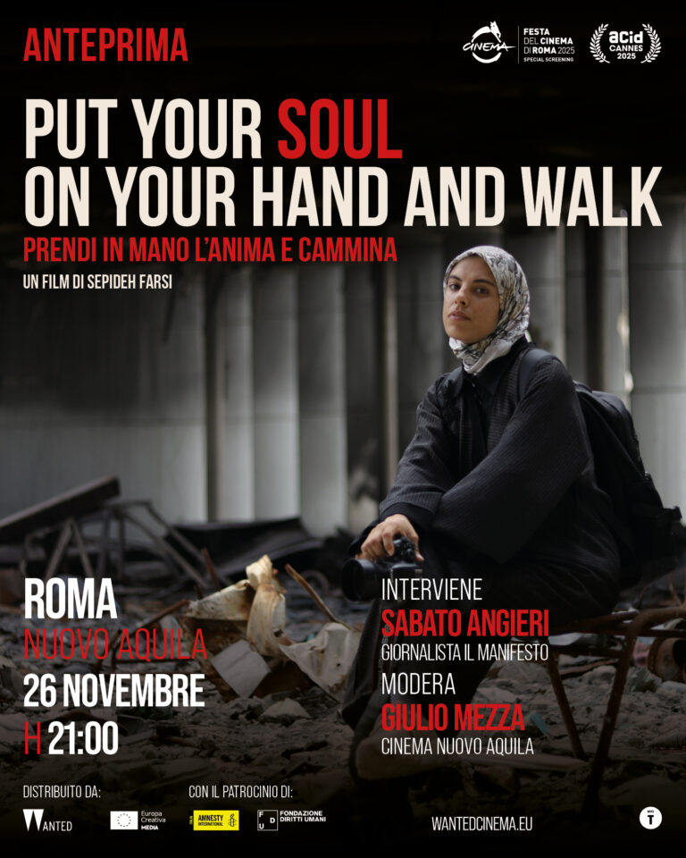 INCONTRO CON IL GIORNALISTA SABATO ANGIERI PER L’ANTEPRIMA DI PUT YOUR SOUL ON YOUR HAND AND WALK