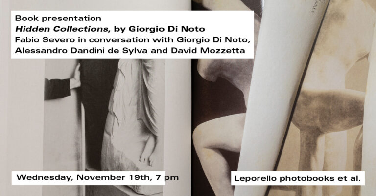 Presentazione del libro Hidden Collections, di Giorgio Di Noto, pubblicato da Quodlibet