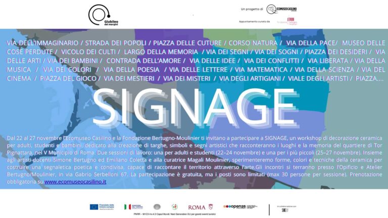 SIGNAGE – Workshop di decorazione ceramica