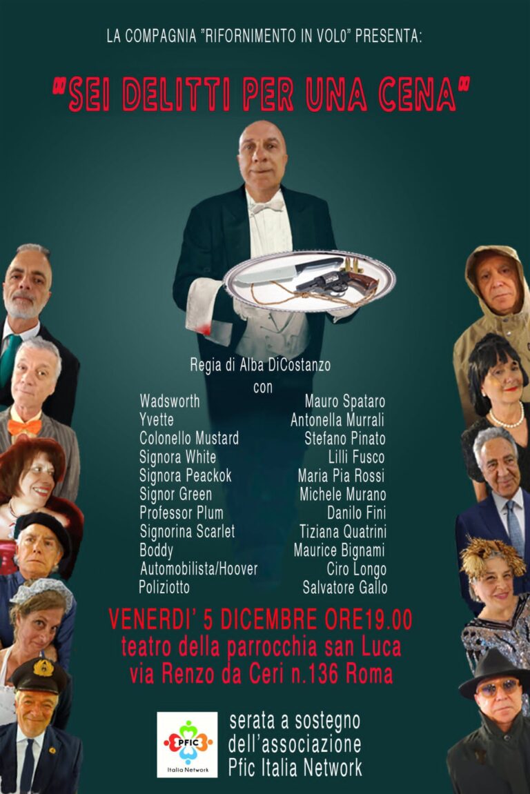 SERATA TEATRALE DI BENEFICENZA – “Sei delitti per una cena”