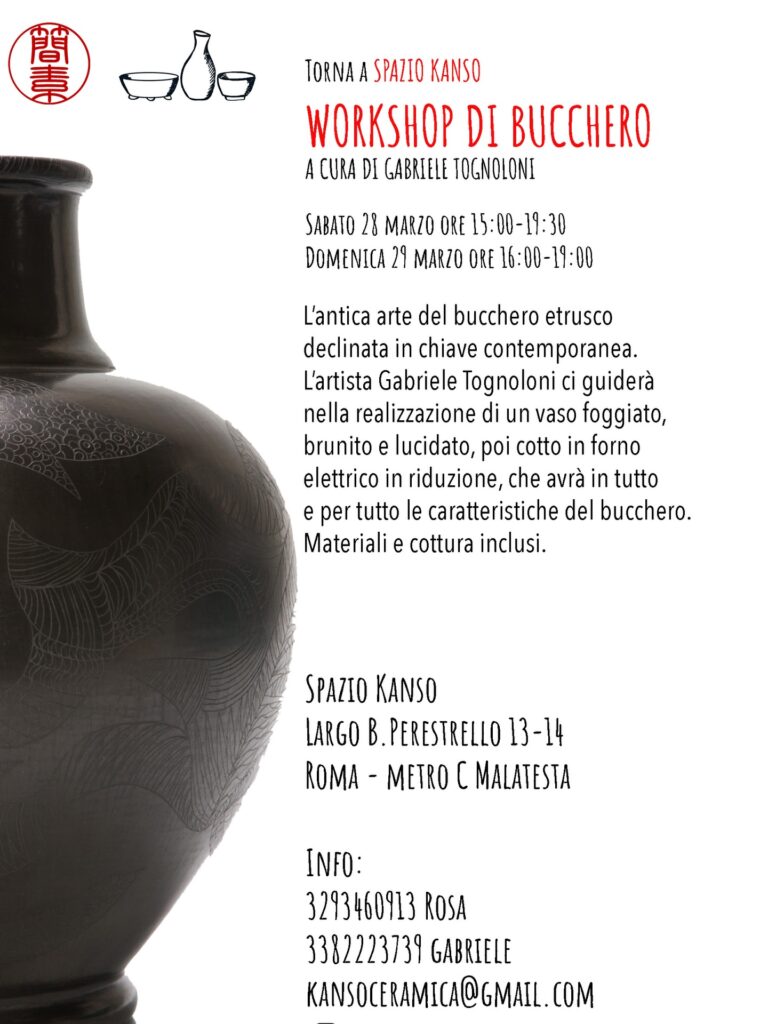 Workshop di bucchero moderno