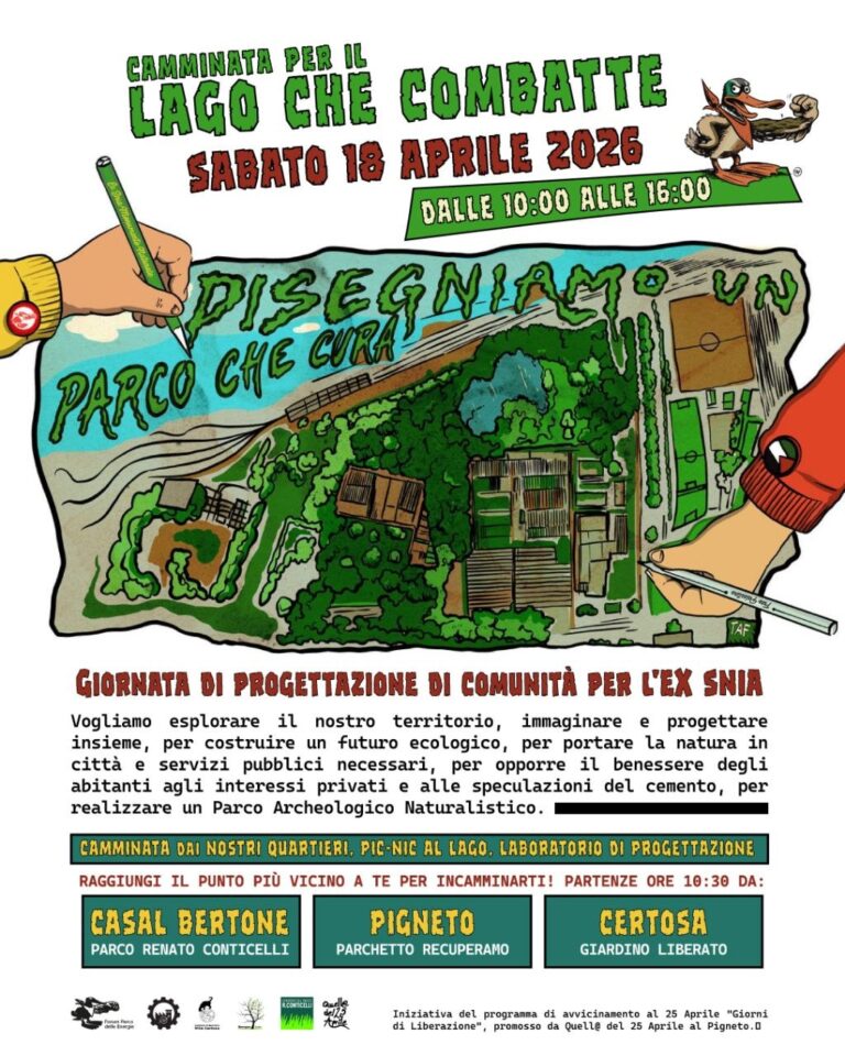 Disegniamo un parco che cura – Giornata di progettazione di comunità per il parco dell’EX SNIA