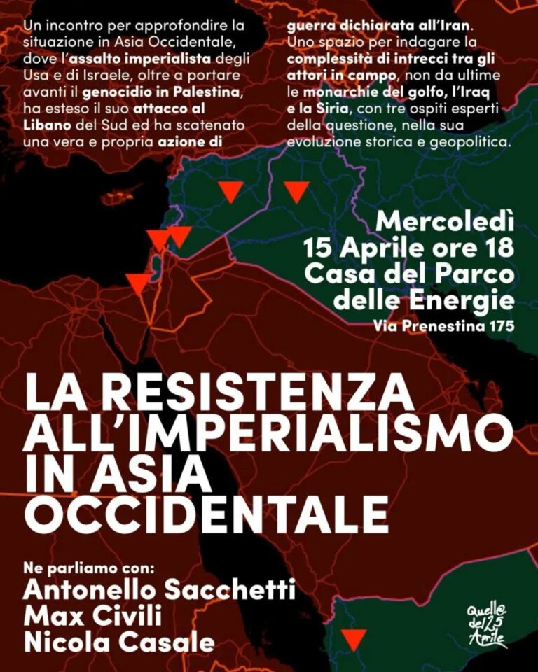 La Resistenza all’Imperialismo in Asia Occidentale