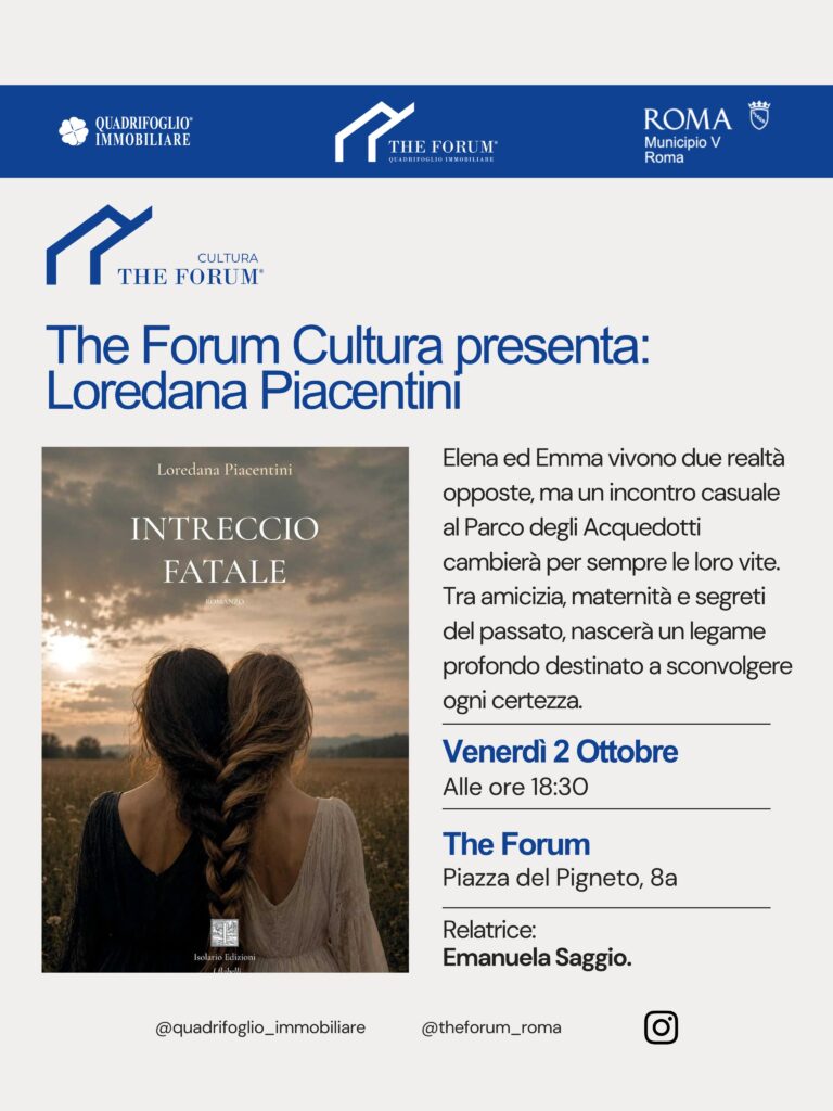 Presentazione libro “Intreccio Fatale” di Loredana Piacentini