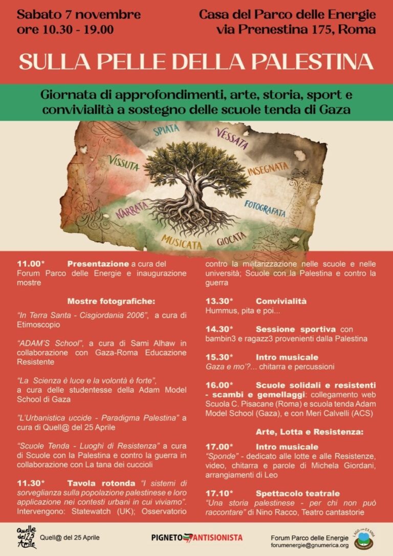 SULLA PELLE DELLA PALESTINA