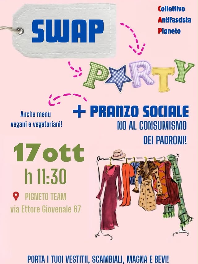 SWAP PARTY + PRANZO SOCIALE