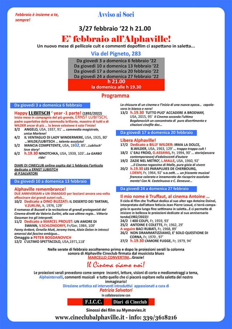 E febbraio all’Alphaville!