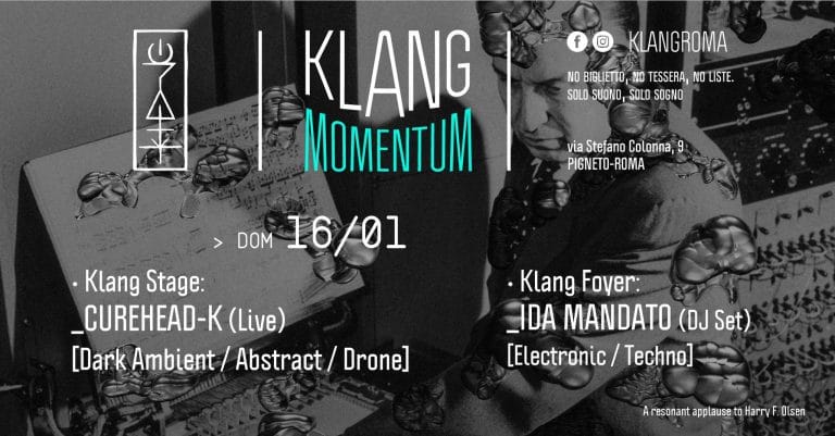 Klang Momentum presenta: Curehead-K (Live) + Ida Mandato (DJ Set)