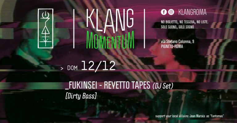 Klang Momentum presenta: Fukinsei – Reyetto Tapes (DJ Set)