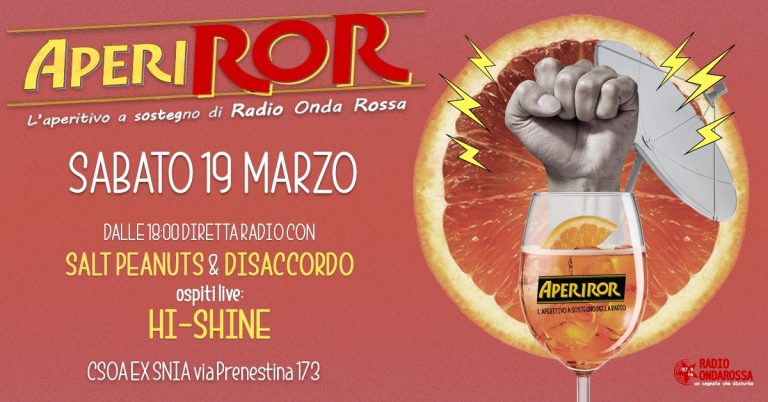 APERIROR! L’aperitivo a sostegno di Radio Onda Rossa