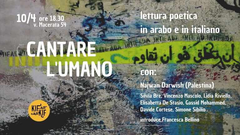 CANTARE L’UMANO: lettura poetica in arabo e in italiano