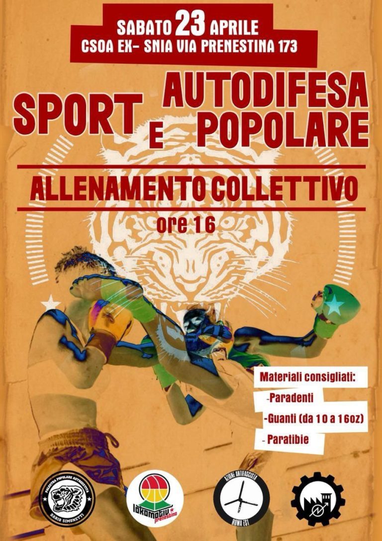 Sport e Autodifesa popolare /// ALLENAMENTO COLLETTIVO